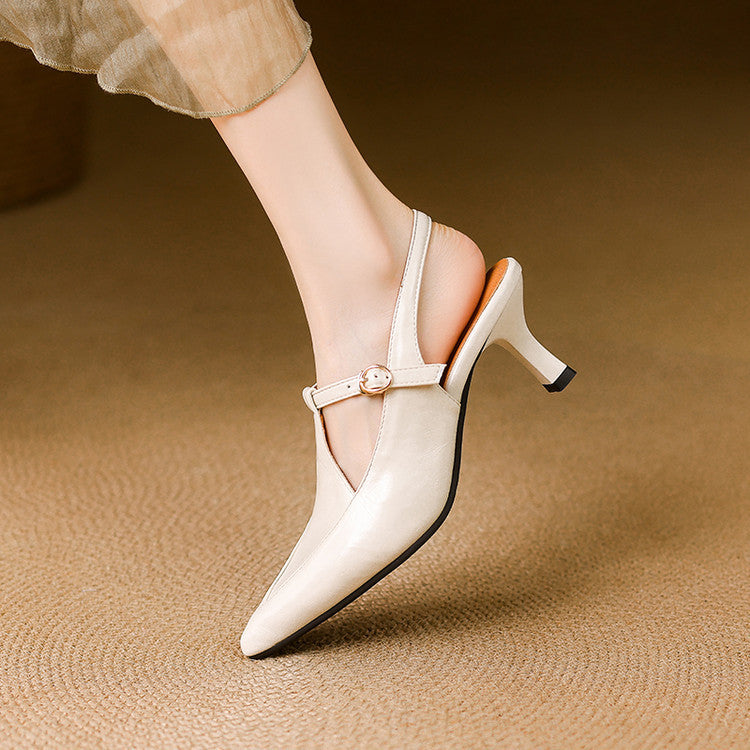 Nea Leather Heels