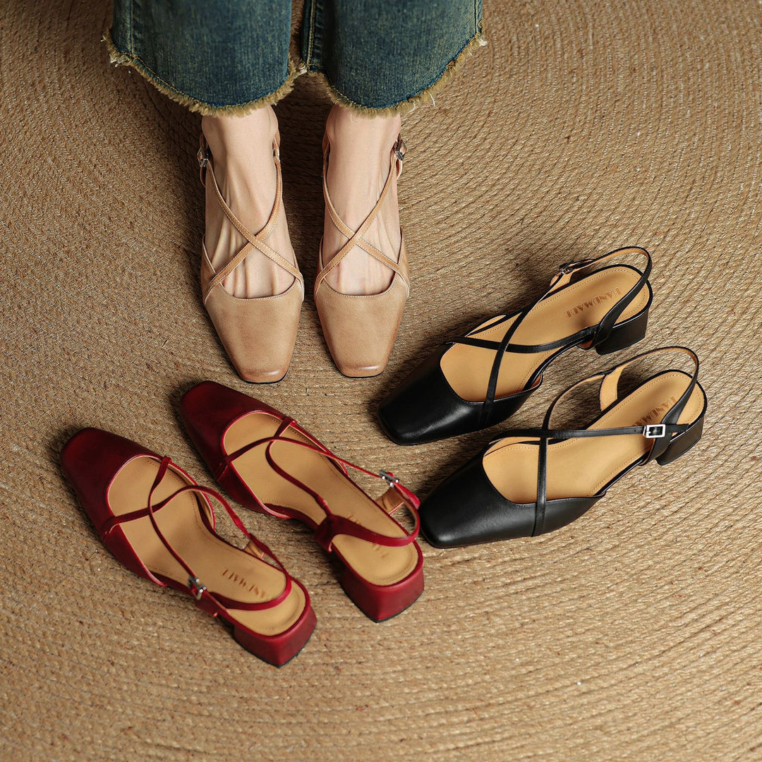 Luita Genuine Leather Heels