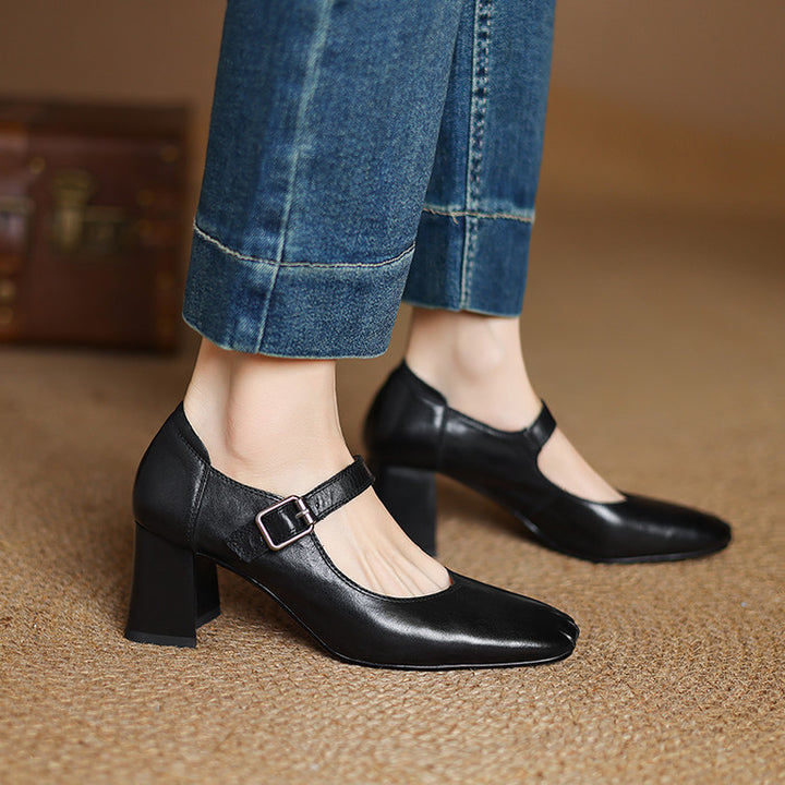 Nera Genuine Leather Heels
