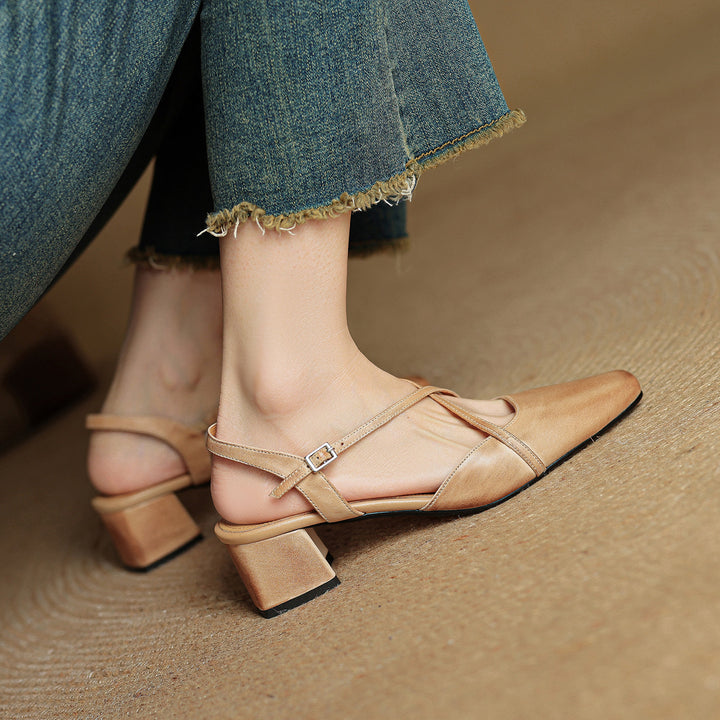 Luita Genuine Leather Heels