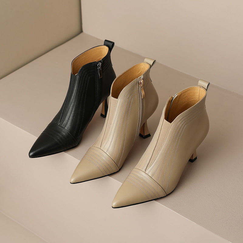 Melya Genuine Leather Heels