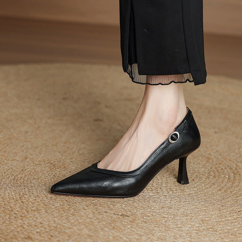 Valina Genuine Leather Heels