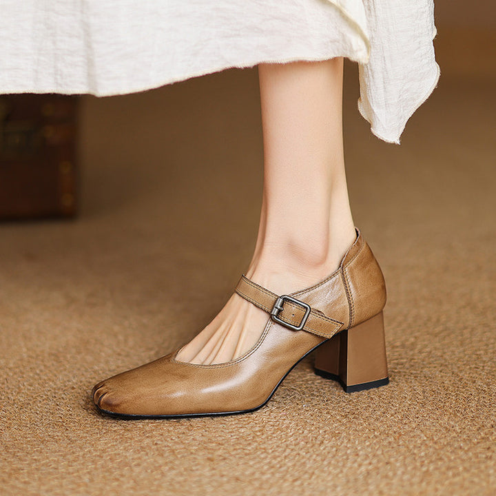 Nera Genuine Leather Heels
