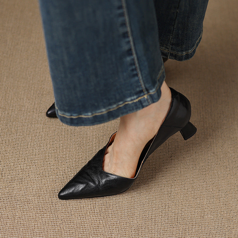 Esmer Genuine Leather Heels