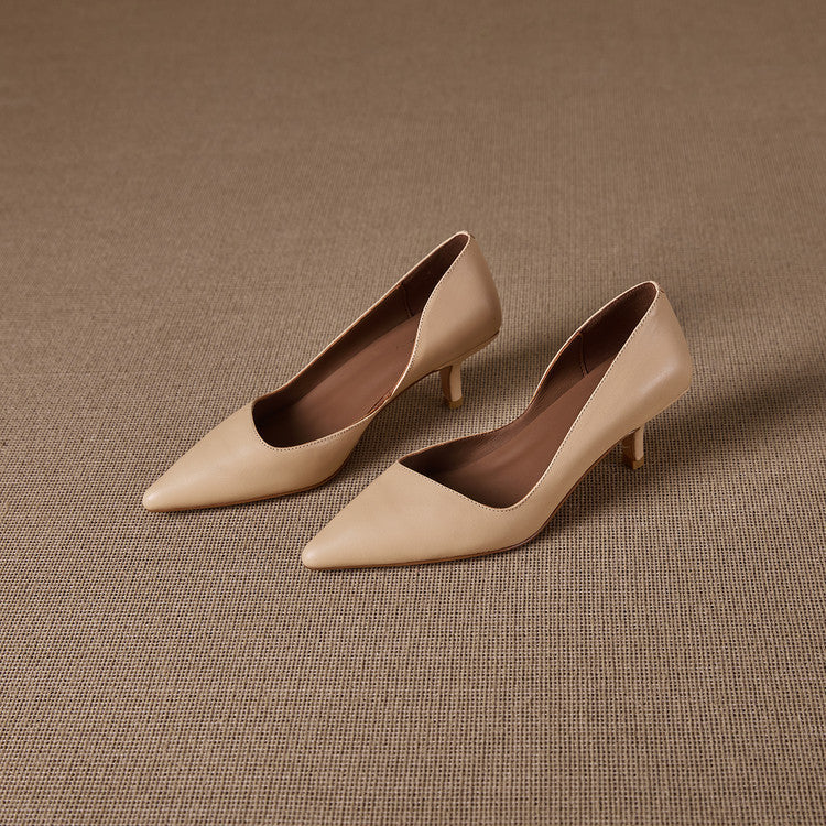 Elyse Genuine Leather Heels