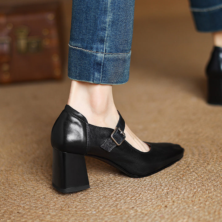 Nera Genuine Leather Heels