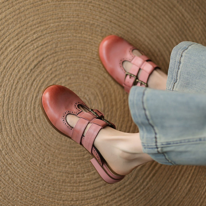 Escal Genuine Leather Mules