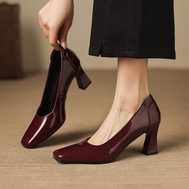 Elira Genuine Leather Heels