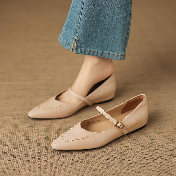 Yoria Genuine Leather Flats