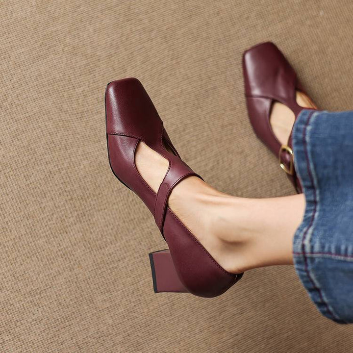 Zela Genuine Leather Heels