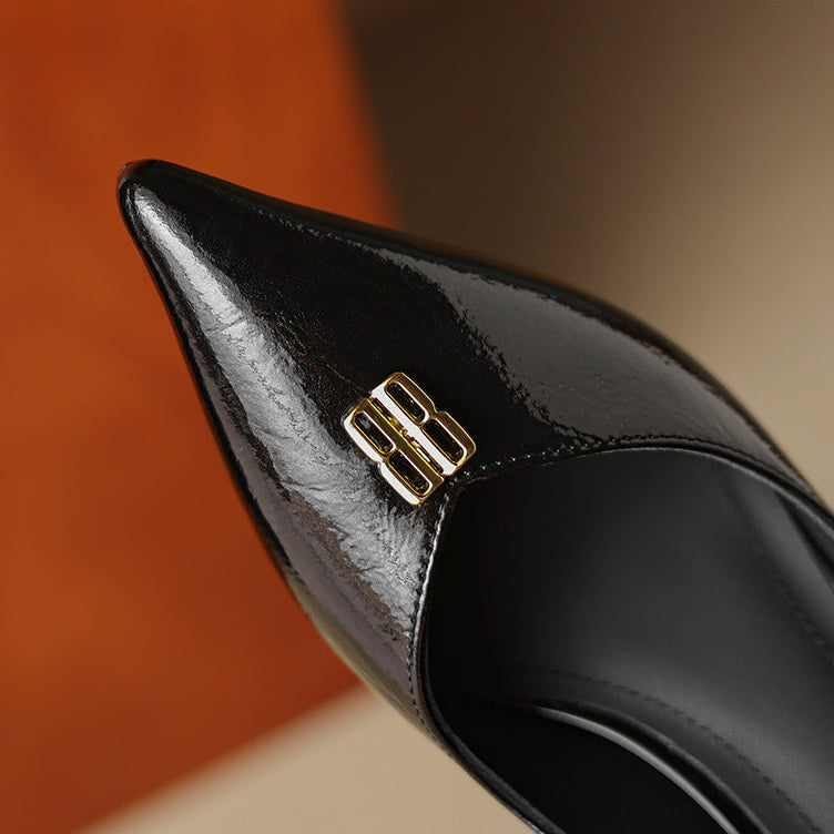 Delra genuine leather heels