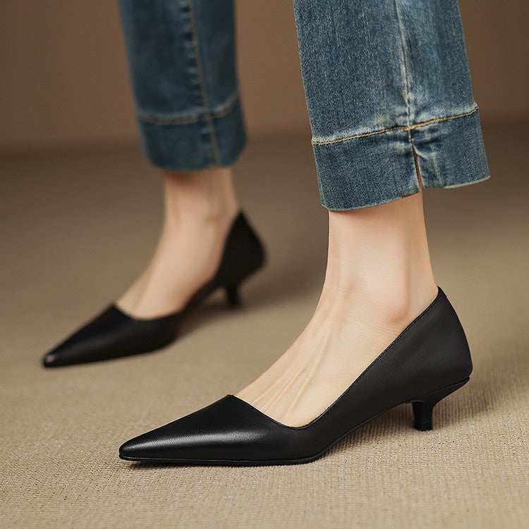 Bianka Genuine Leather Heels
