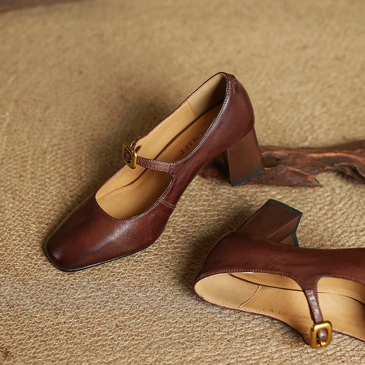 Rocio Genuine Leather Heels