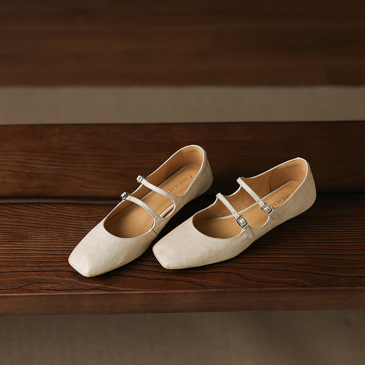 Zarya Genuine Leather Flats