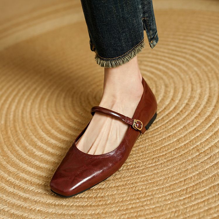 Carla Genuine Leather Flats
