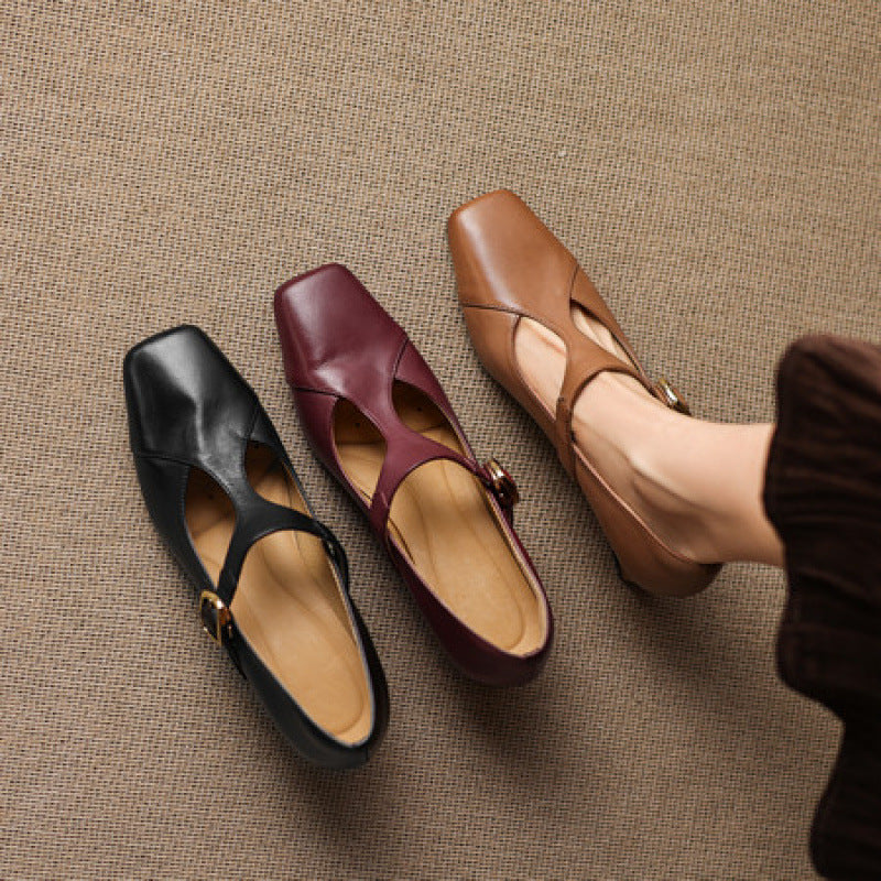 Zela Genuine Leather Heels