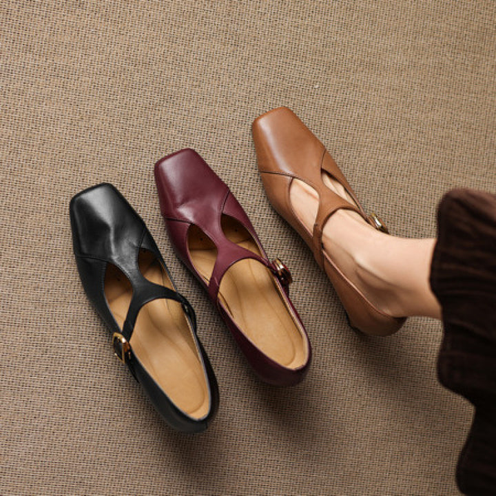Zela Genuine Leather Heels