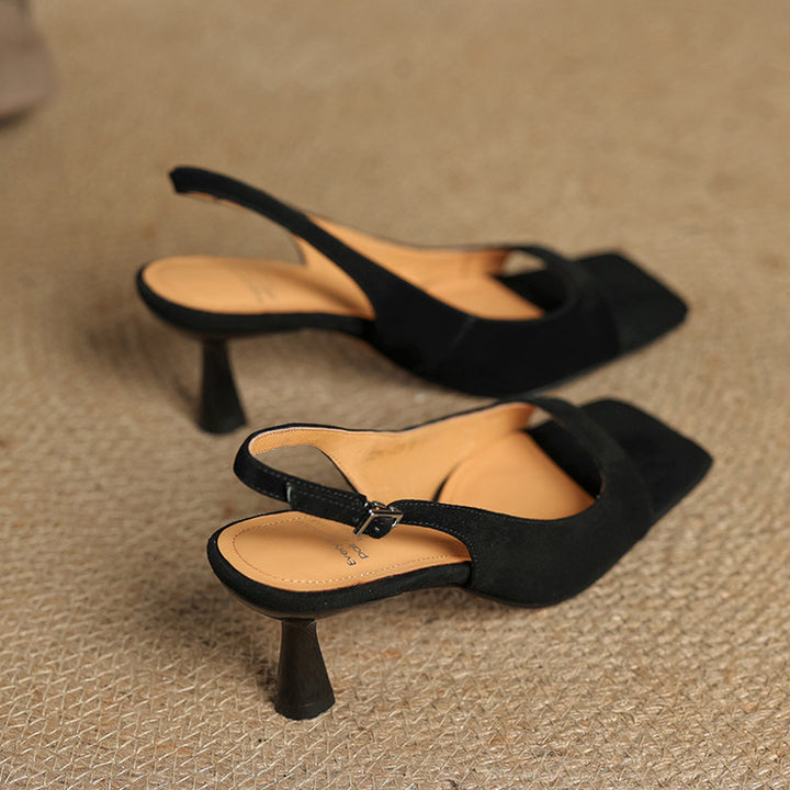 Vesia Genuine Leather Slingback Sandals