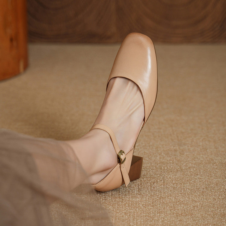 Amry Genuine Leather Heels
