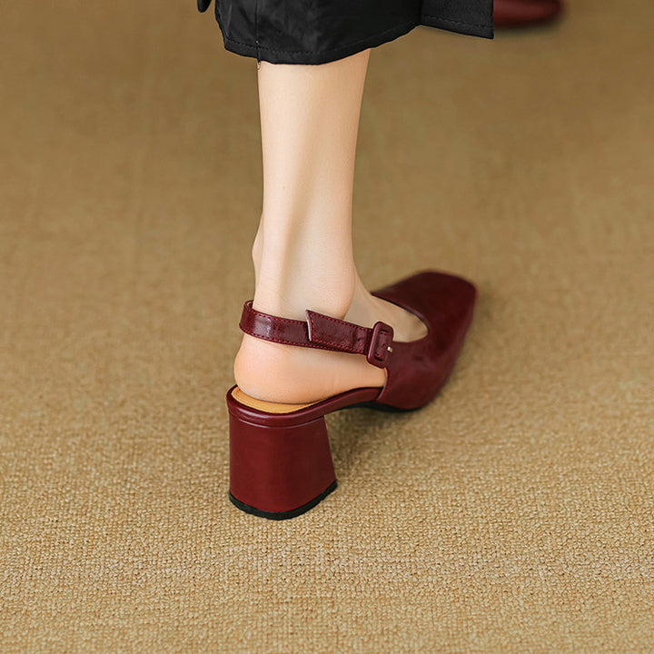 Nessa Genuine Leather Slingbacks
