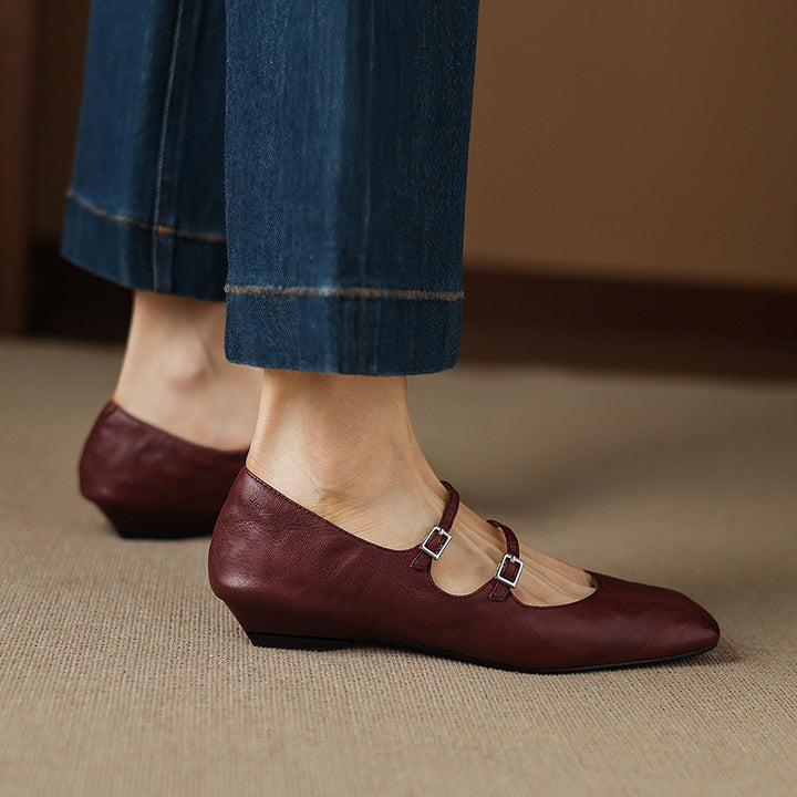 Zarya Genuine Leather Flats