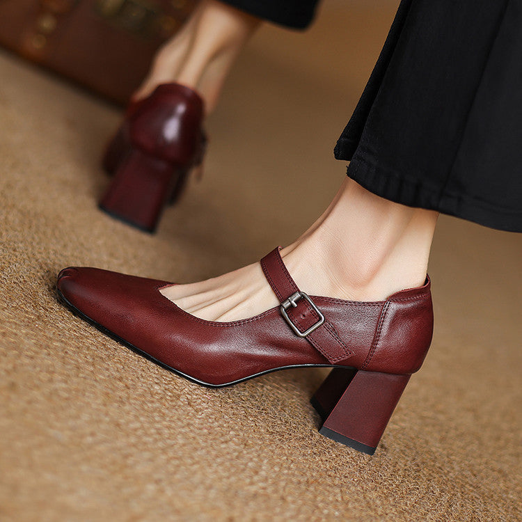 Nera Genuine Leather Heels