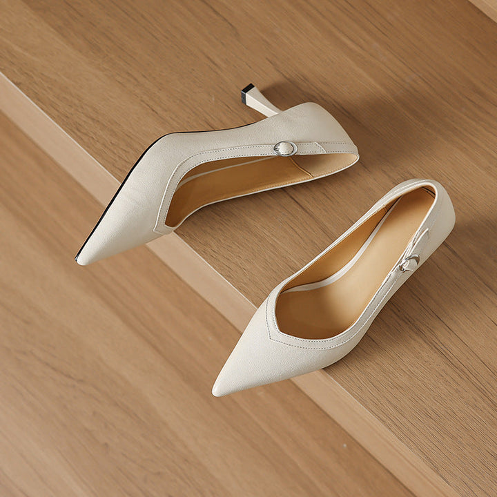 Valina Genuine Leather Heels