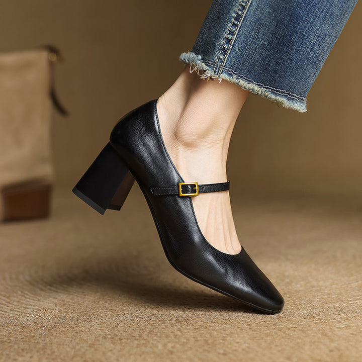 Sophia Genuine Leather Heels