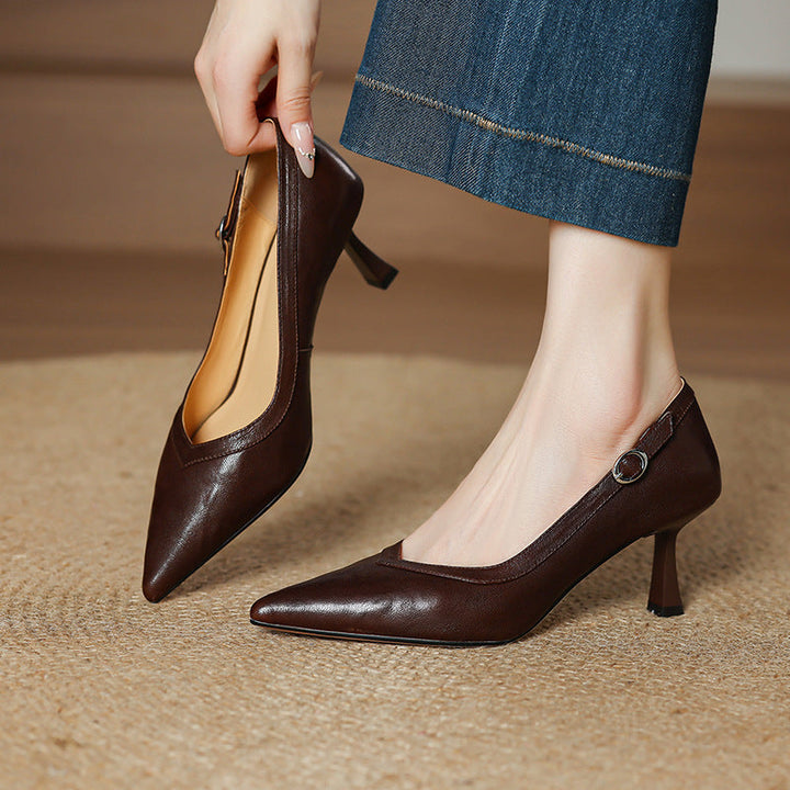 Valina Genuine Leather Heels