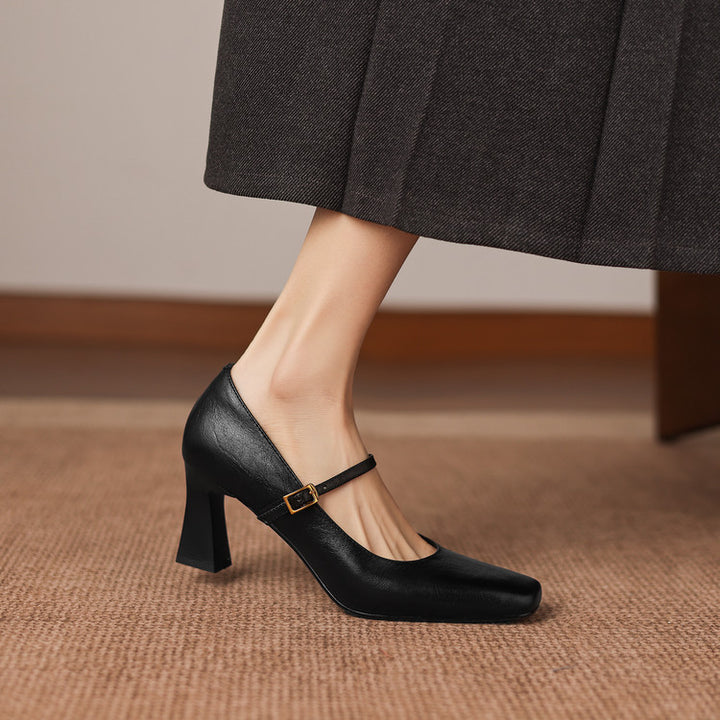 Amor Genuine Leather Heels