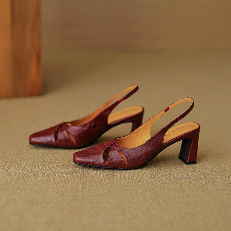 Harni Genuine Leather Heels