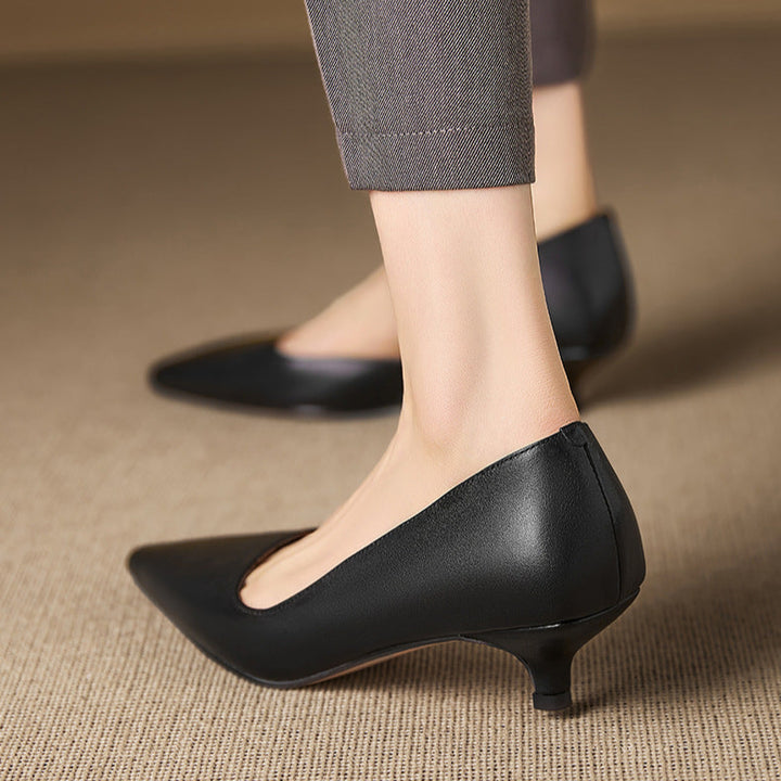 Elyse Genuine Leather Heels