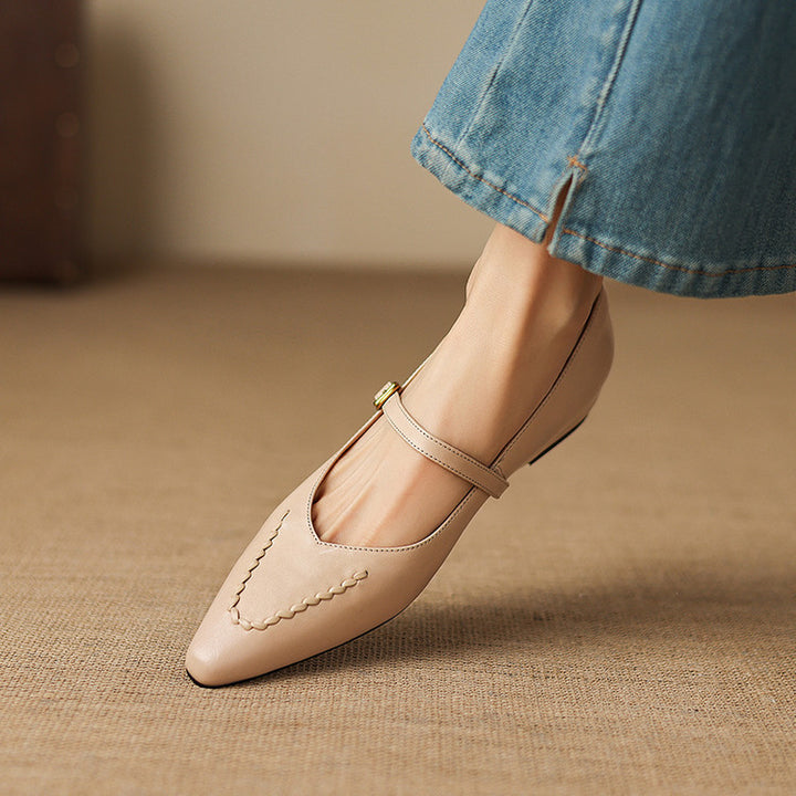 Yoria Genuine Leather Flats