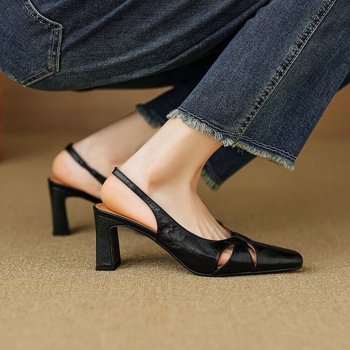 Harni Genuine Leather Heels