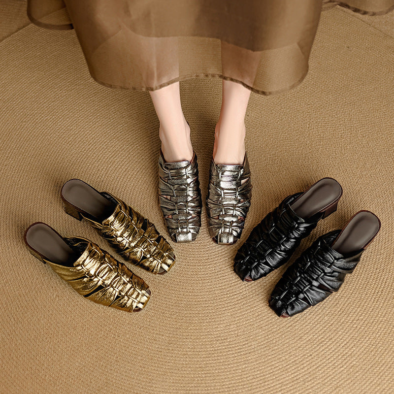 Relya Genuine Leather Mules
