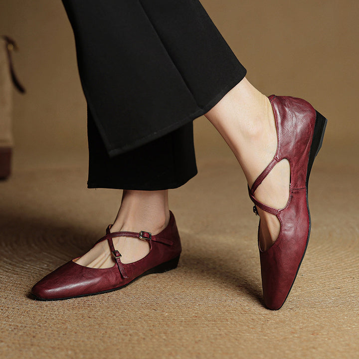 Lanci Genuine Leather Flats