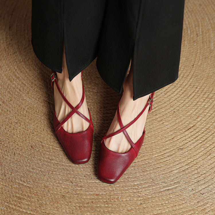 Luita Genuine Leather Heels