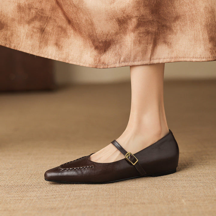 Yoria Genuine Leather Flats