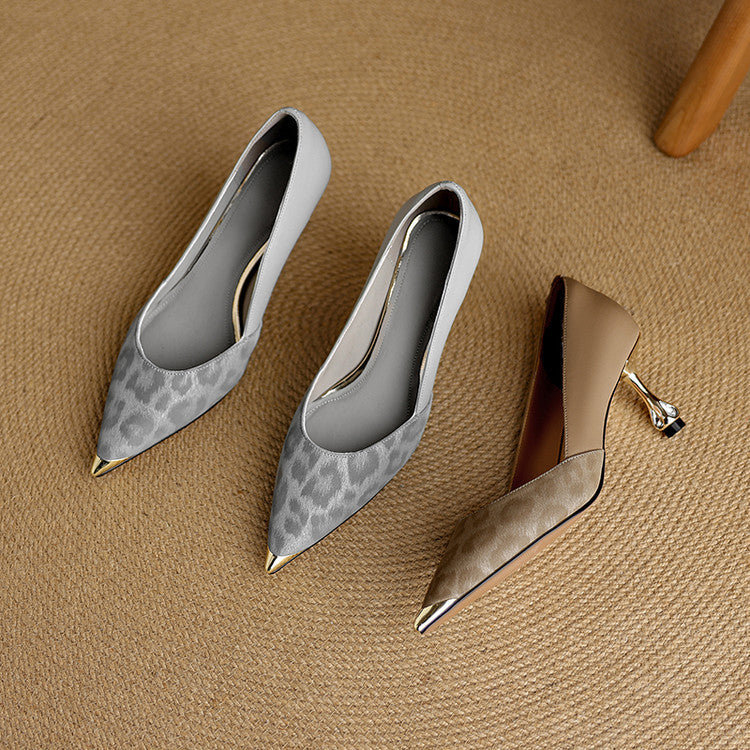Venna Genuine Leather Heels