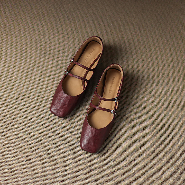 Zarya Genuine Leather Flats
