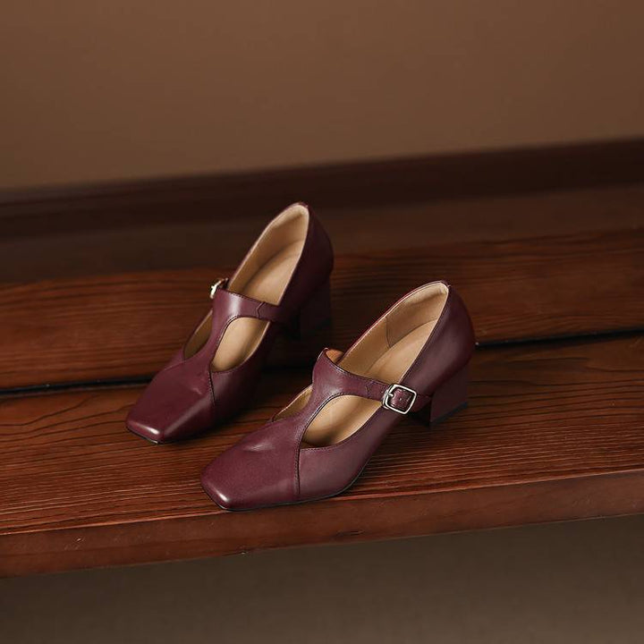 Zela Genuine Leather Heels