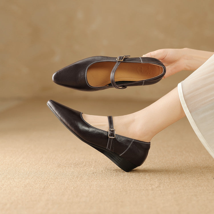 Zule Genuine Leather Pumps