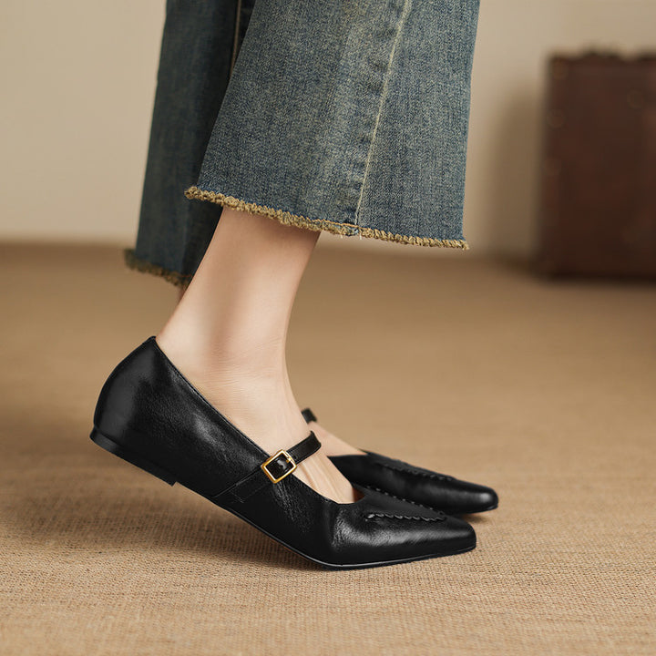 Yoria Genuine Leather Flats