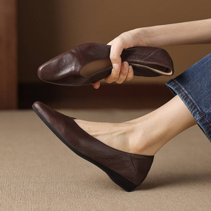 Nia Genuine Leather Flats