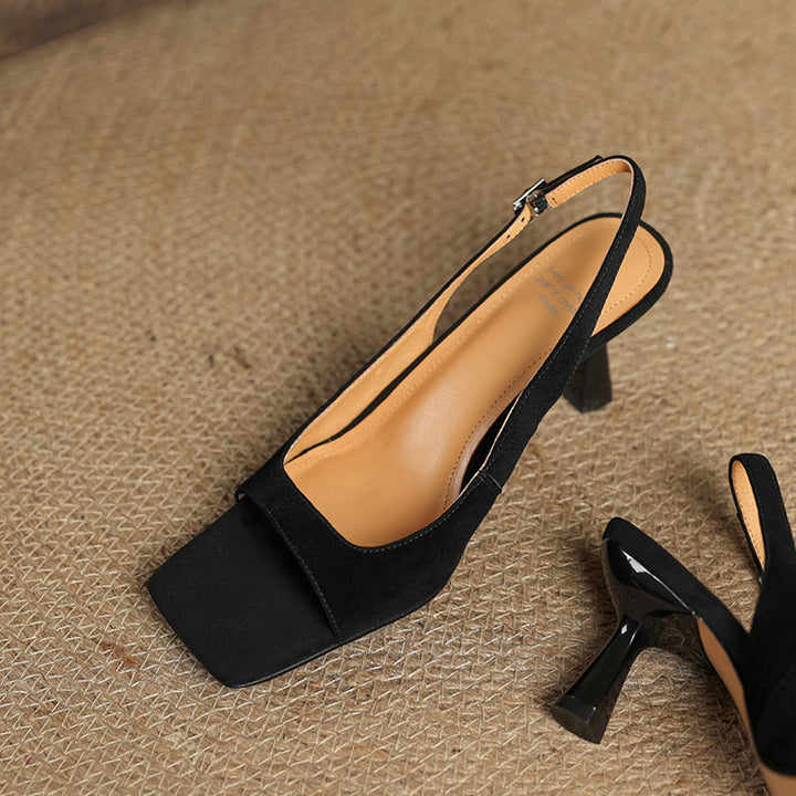 Vesia Genuine Leather Slingback Sandals