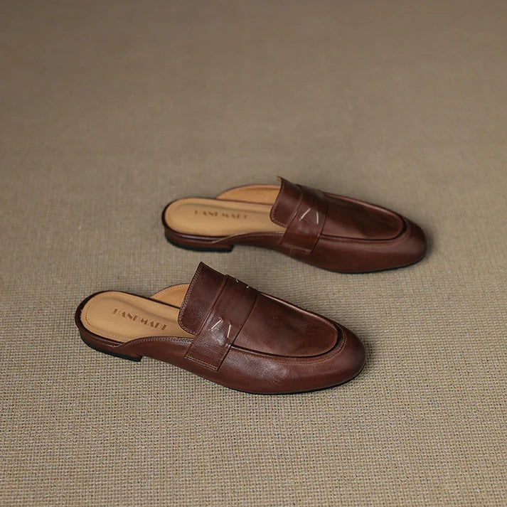 Lilou Genuine Leather Mules