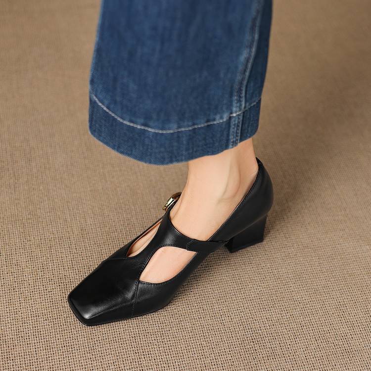 Zela Genuine Leather Heels