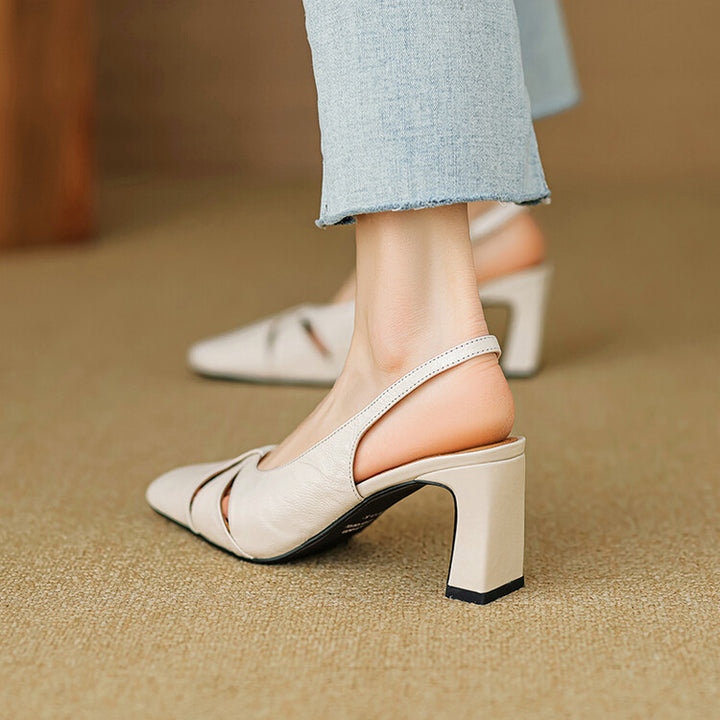 Harni Genuine Leather Heels