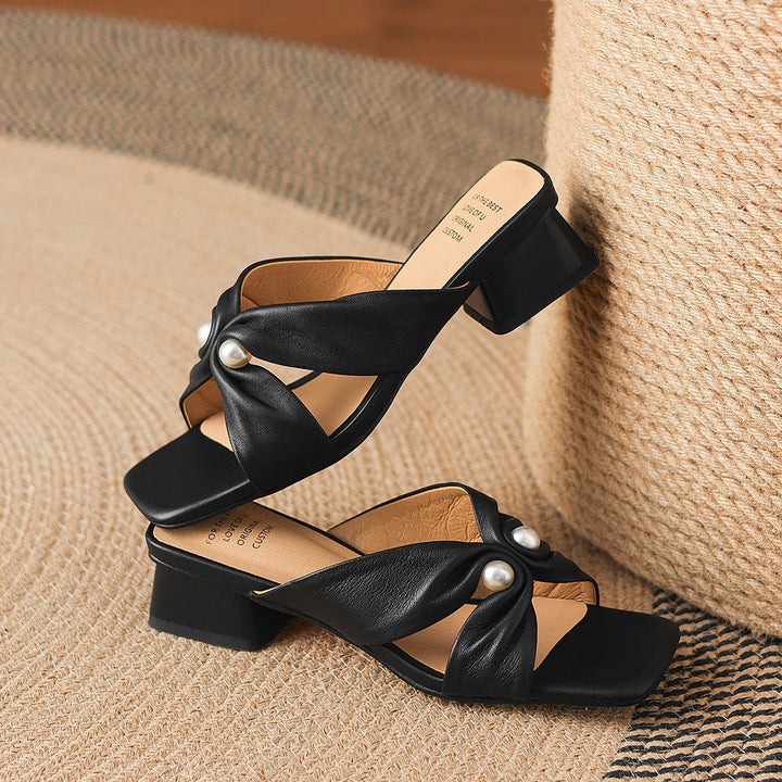 Amiel Genuine Leather Heels