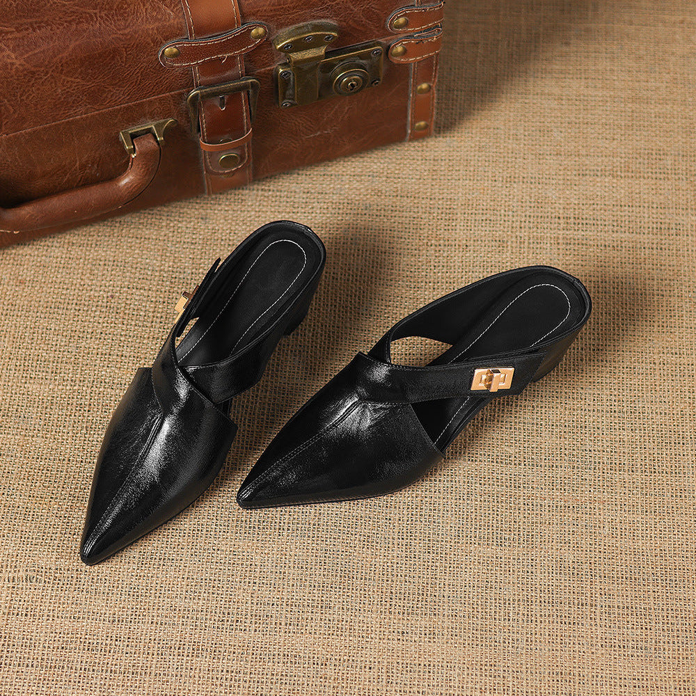 Kora Genuine Leather Mules